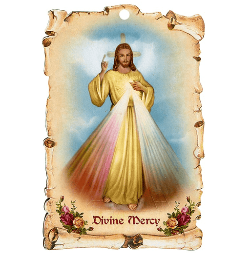 Christian Brands Religious Items Sacred Scroll Plaque - Divine Mercy