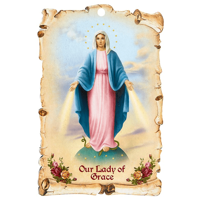 Christian Brands Religious Items Sacred Scroll Plaque - Our Lady Of Grace