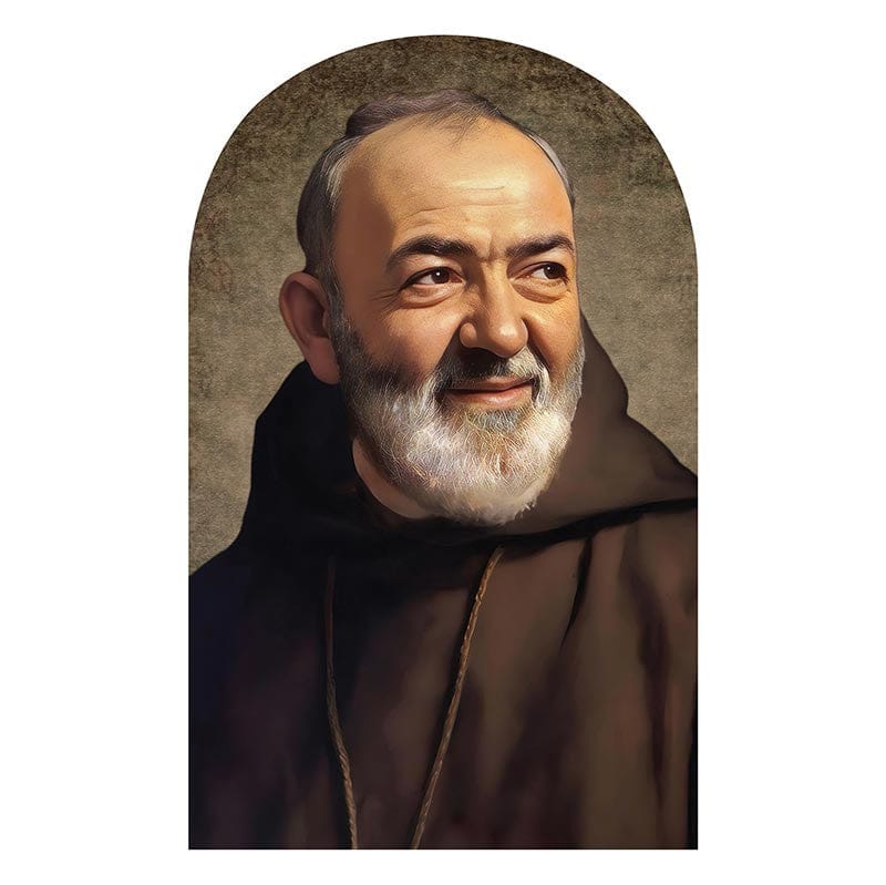 Christian Brands Religious Items Saint Padre Pio Arched Plaque 8"