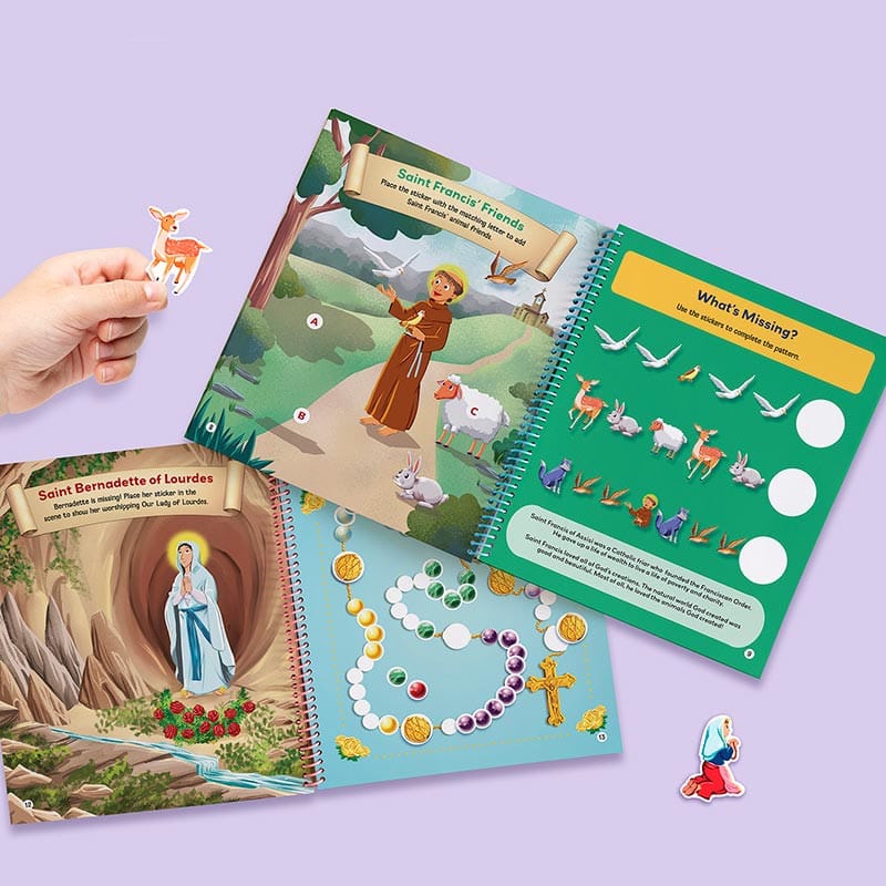 Christian Brands Religious Items Saints for Boys Sticker Activity Book