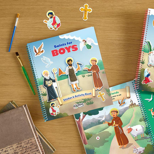Christian Brands Religious Items Saints for Boys Sticker Activity Book