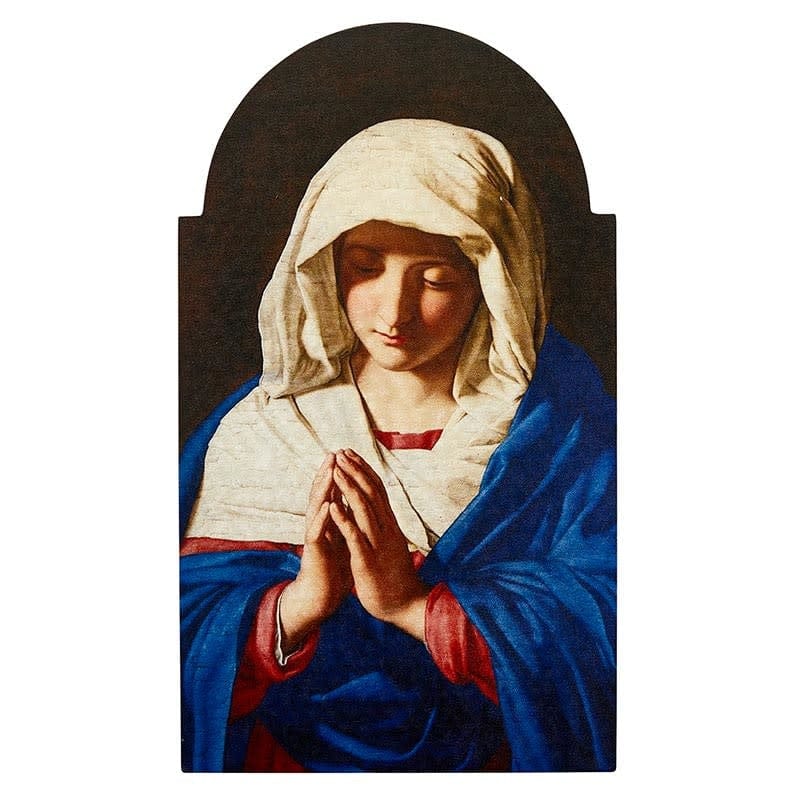 Christian Brands Sassoferrato Virgin In Prayer Arched Plaque