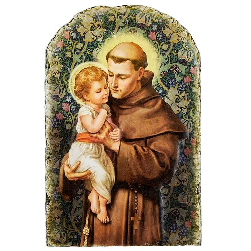 Christian Brands St Anthony And Child Arch Tile Plaque