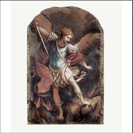 Christian Brands St Michael arched Tile Plaque