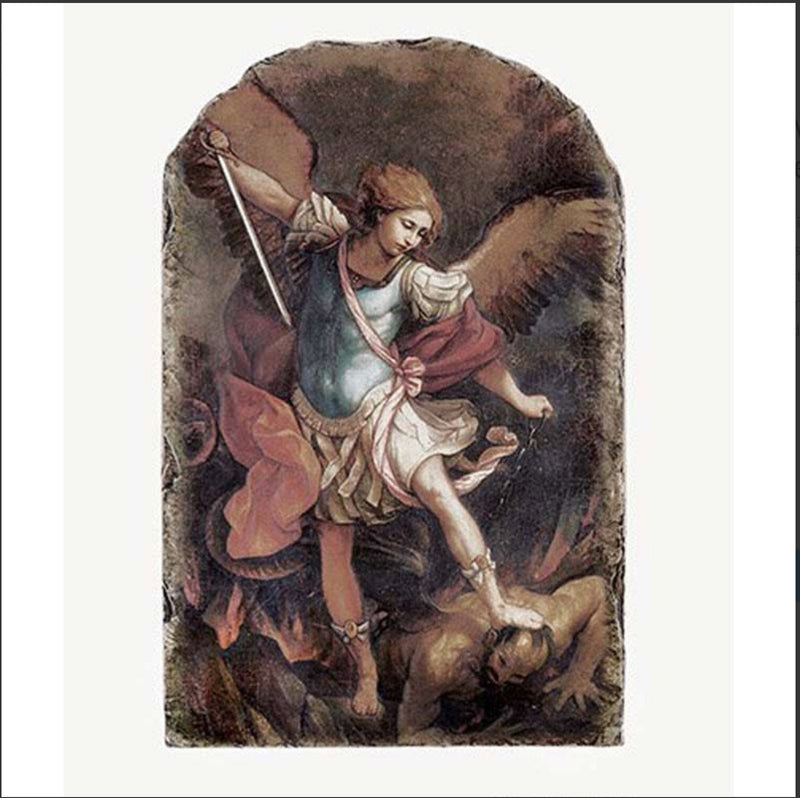 Christian Brands St Michael arched Tile Plaque