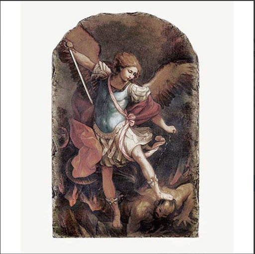 Christian Brands St Michael arched Tile Plaque