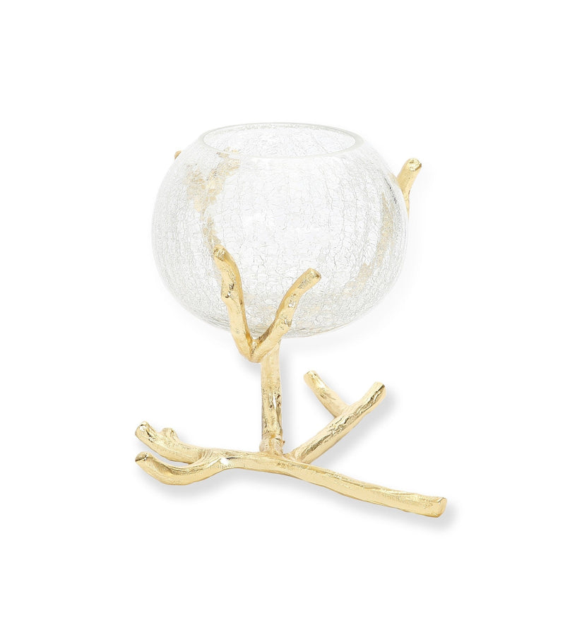 Classic Touch Bowls Gold Branch Centerpiece