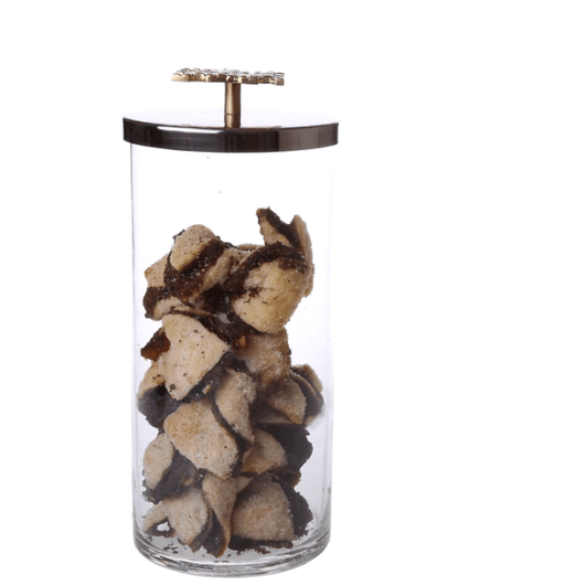 Classic Touch Canisters Glass Canister With Mosaic Design