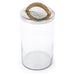 Classic Touch Canisters Medium Glass Canister with Stainless Steel Lid and Gold Handle