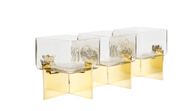 Classic Touch Cutlery Holder on Gold Block Base