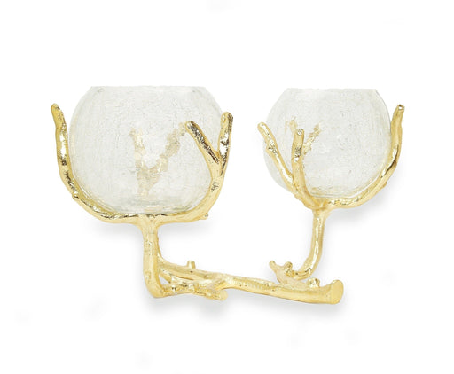 Classic Touch Gold 2 Branch Centerpiece