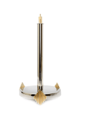 Classic Touch Paper Towel Holder with Gold Symmetrical Design