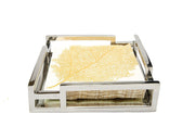Classic Touch Square Mirror Napkin Holder with Layered Loop Design