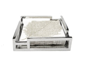 Classic Touch Square Mirror Napkin Holder with Layered Loop Design