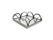 Classic Touch Square Napkin Holder/ Mirror Tray with Loop Design