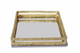 Classic Touch Square Napkin Holder with Gold Loop Design