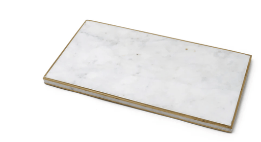 Classic Touch Unclassified Marble Tray with Gold Trim