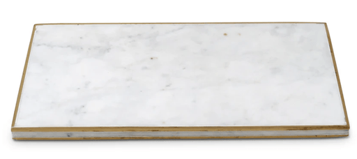 Classic Touch Unclassified Marble Tray with Gold Trim