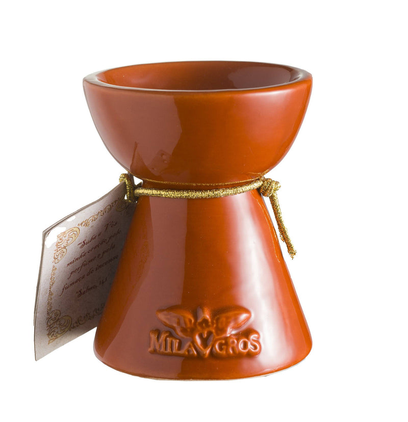 Clero USA Ceramic Resin Incense Burner — 3.5 in — Various Styles: Gold
