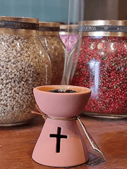 Clero USA Ceramic Resin Incense Burner — 3.5 in — Various Styles: Gold