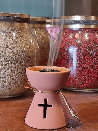 Clero USA Ceramic Resin Incense Burner — 3.5 in — Various Styles: Gold