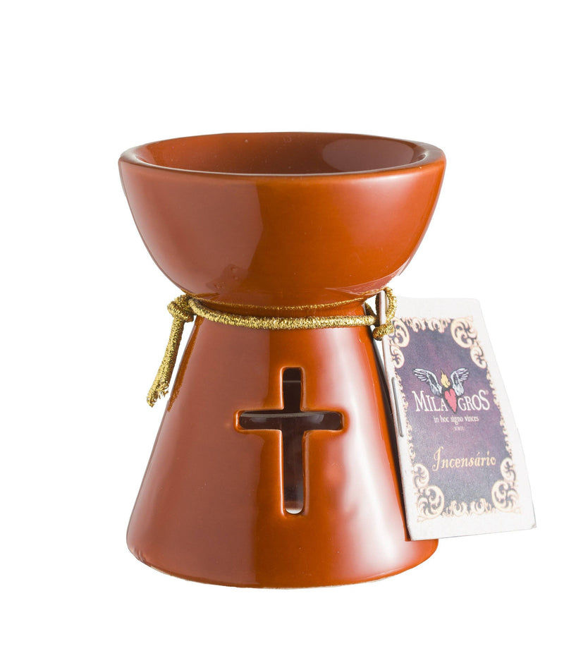 Clero USA Ceramic Resin Incense Burner — 3.5 in — Various Styles: Gold