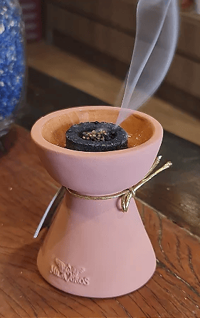 Clero USA Ceramic Resin Incense Burner — 3.5 in — Various Styles: Gold