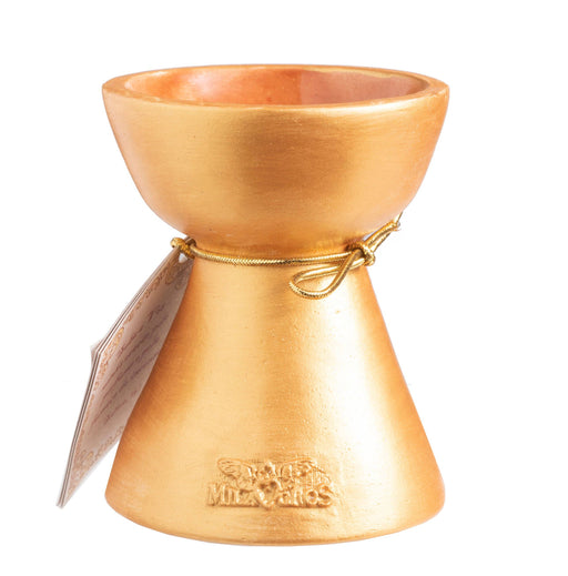 Clero USA Ceramic Resin Incense Burner — 3.5 in — Various Styles: Gold