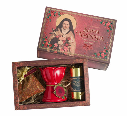 Clero USA Saint Therese of Lisieux Red Prayer Kit — Rose, Floral
