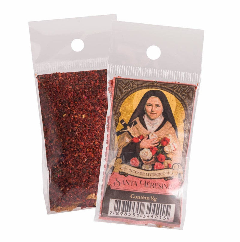 Clero USA Saint Therese of Lisieux Resin Incense — Olibanum, Myrrh, Rose Petals: 1.7oz