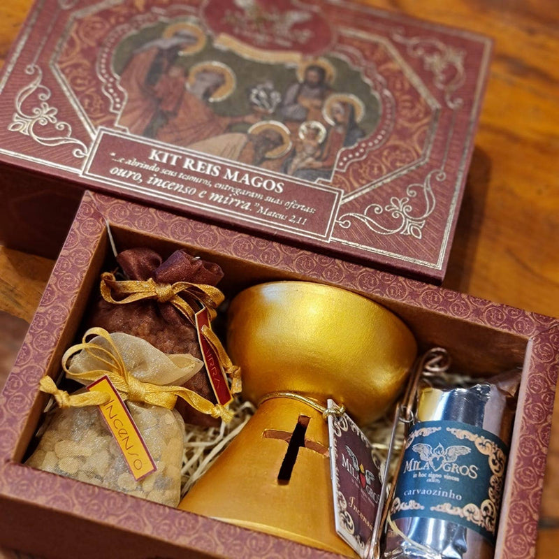Clero USA Three Wise Men Biblical Incense Kit — Frankincense, Myrrh, Gold