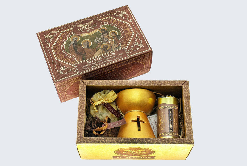 Clero USA Three Wise Men Biblical Incense Kit — Frankincense, Myrrh, Gold
