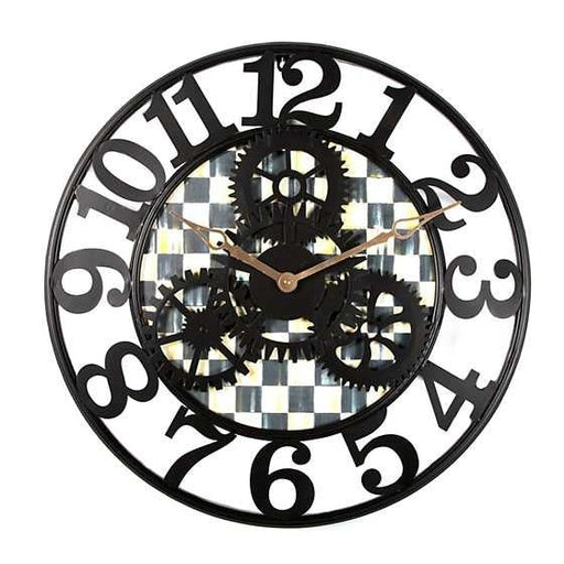 Courtly Check Farmhouse Wall Clock - Small - Treasured Accents