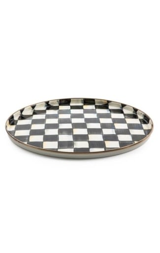 Courtly Check Round Tray - Treasured Accents