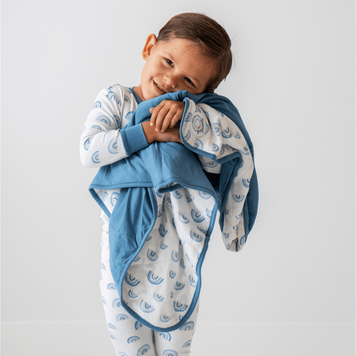 Dreamland Baby Pajamas Toddler/Kids Bamboo Pajamas - Blue Rainbow