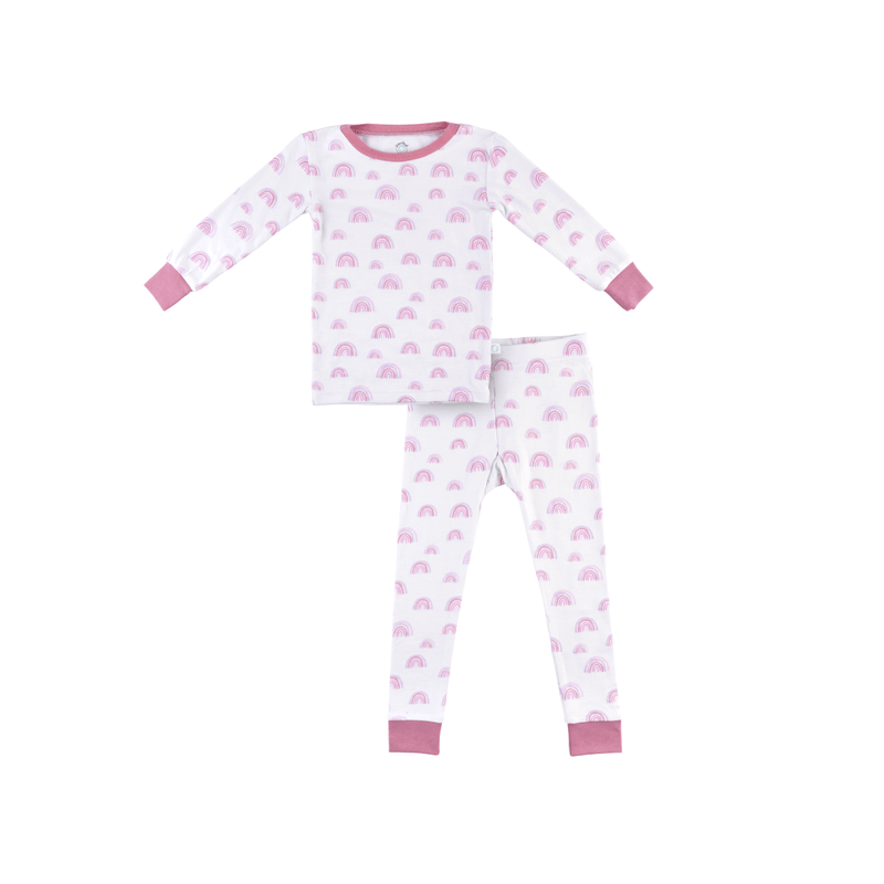 Dreamland Baby Pajamas Toddler/Kids Bamboo Pajamas - Pink Rainbow