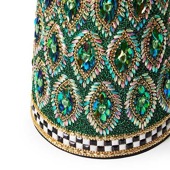 Emerald Luxe Large Beaded Cone Tree