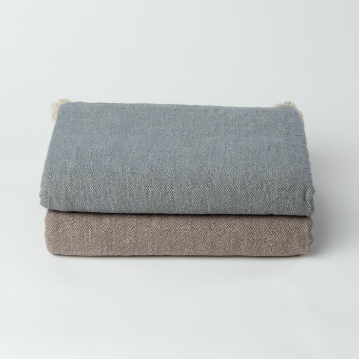 Ekani Linen and Cotton Turkish Throw Blanket