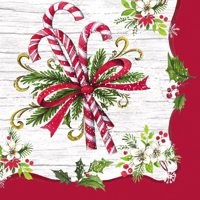 Evergreen Enterprises Christmas Paper Cocktail Napkin, 20 count, Candy Cane