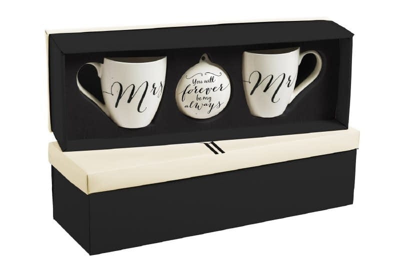 Evergreen Enterprises Ornaments Ceramic cup O' java and Ornament Gift Set, Wedding