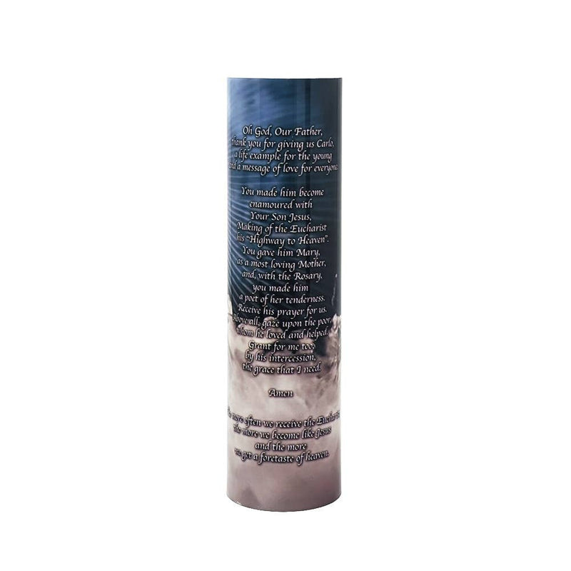 St Carlo Acutis Prayer Candle 2 3/8 by 8 inch