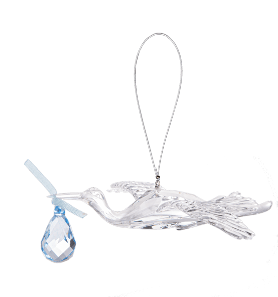 Ganz Baby Blue Stork Ornament