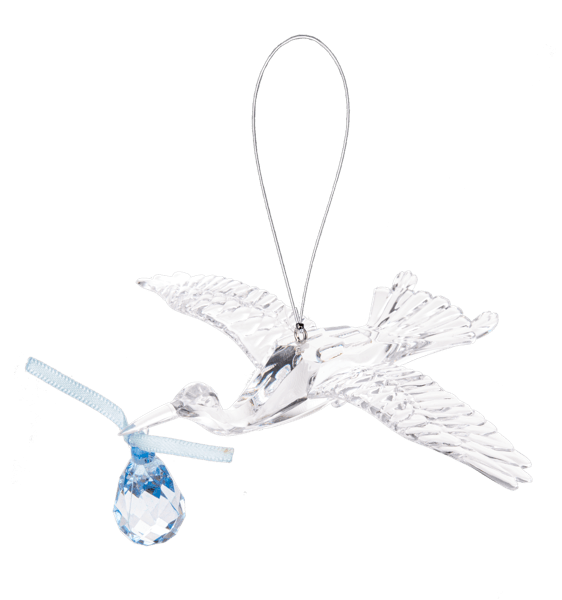 Ganz Baby Blue Stork Ornament