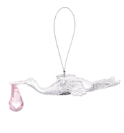 Ganz Baby Pink Stork Ornament