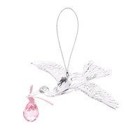 Ganz Baby Pink Stork Ornament