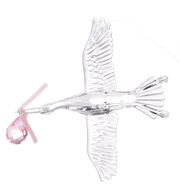 Ganz Baby Pink Stork Ornament