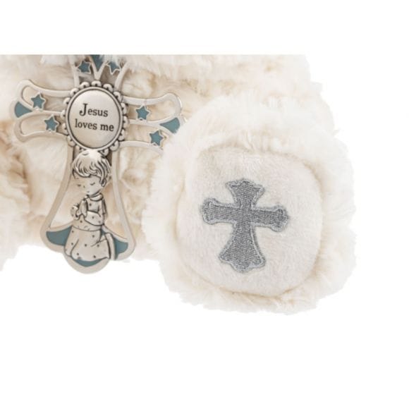 Ganz Baby Serenity Bear with Crib Cross - Blue