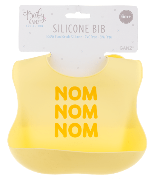 Ganz Baby Silicone Bib - Yellow