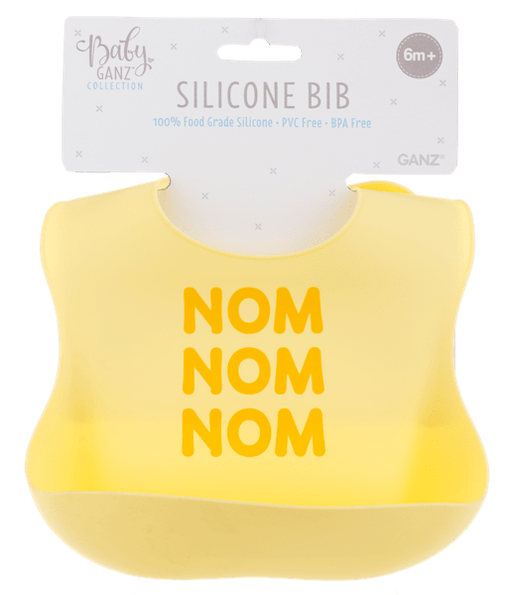 Ganz Baby Silicone Bib - Yellow