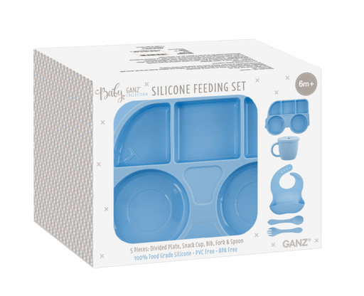 Ganz Baby Silicone Feeding Set - Bus (5 pc. set)